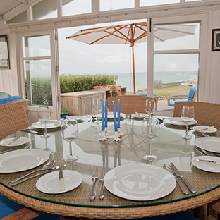 Dine in the summerhouse